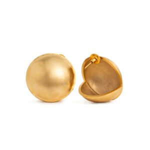 Luxury Gold-Plated Earrings featuring a polished 24k finish, designed for an elegant and sophisticated look.