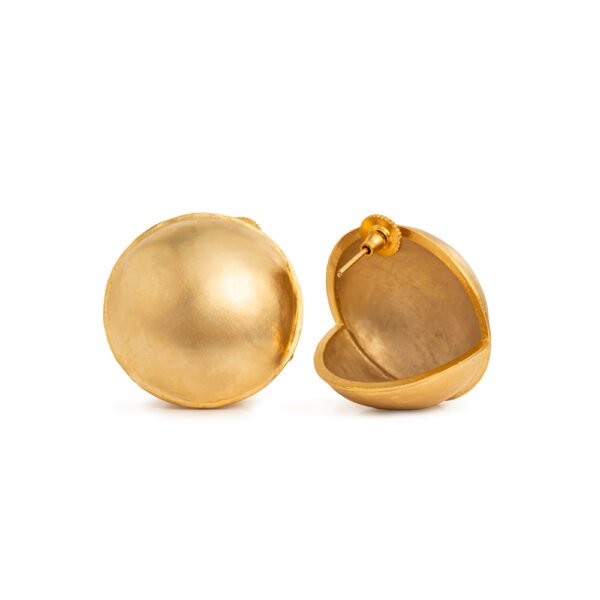 Luxury Gold-Plated Earrings featuring a polished 24k finish, designed for an elegant and sophisticated look.